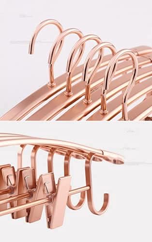 5PCS Clothes Hangers Wide Shoulder Hanger Metal Clips Hangers Heavy Duty Suit Hangers Non-Slip Clip Hanger for Coat Clothes Suit and Skirt Hanger