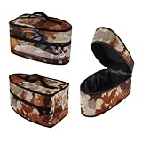 Maiyoinou Pinecone Iron Storage Bag, Lightweight Patriotic Pouch, Universal Fit Zipper Maple Organizer for Travel Irons