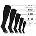 QBK Toddler Baseball Socks Youth Softball Tee Ball Kids Soccer Socks for Boy Girl 2 Pairs Black 8-10Y