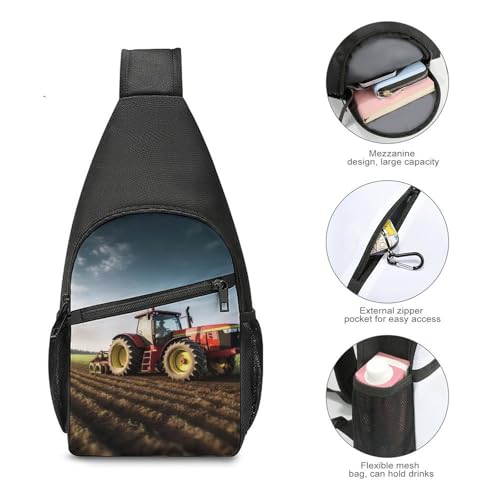 Mochila tipo sling blanca para senderismo y uso casual miniatura 5