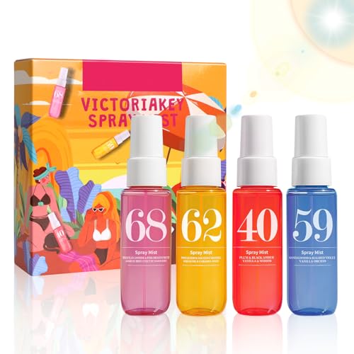 Lot de 4 sprays de parfum pour femme et corps - 40 ml - Parfum rose cheirosa - Parfum pour femme avec différents parfums - Idée cadeau pour le quotidien et les occasions