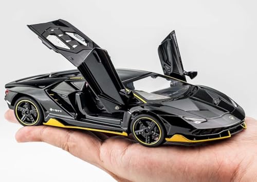 Image of Model 1:24 Lamborgini Model Alloy Metal Pull Back Die-cast Car Openable Doors with Sound and Light Vehicle Car Toy for Kids - Multicolor
