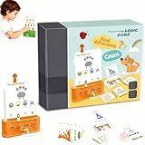 Logik-schlüsselset für Kinder,Children's Logic Key Set,Montessori Spielzeug mit 40 Karten,3 Schwierigkeitsstufen,Logik Flash Karten Puzzles,Early Educational Logical Thinking Teaching Toy-Stufe 1