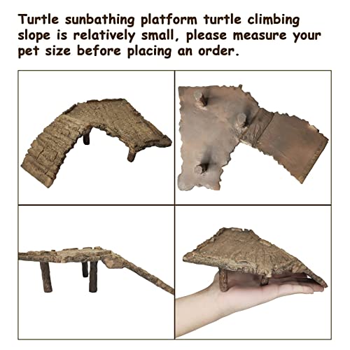 image for Hamiledyi Turtle Basking Platform Tortoise Climbing Ramp Fish Tank Sun
