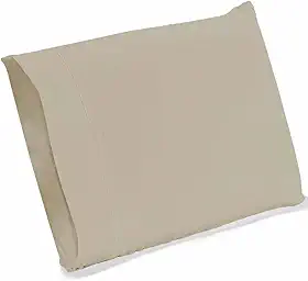 Kit 02 Fronhas Classic Tecido Percal 400 Fios 70x50 cm Antiácaro, Anti-pilling com Toque Macio - Bege