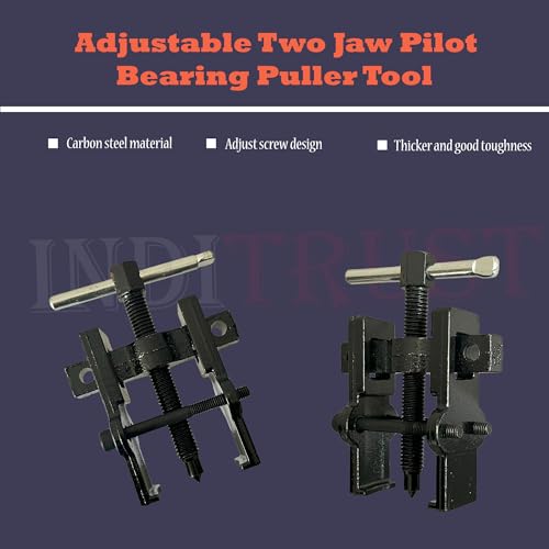 Image of Inditrust 2 Jaw Carbon Steel Forged Bearing Gear Puller Remover Twin Legs Gear Removal Hand Tool Gear Puller Suitable for Inside & Outside (2inch (35 x 45 mm))