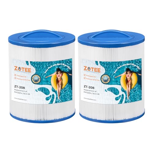 ZOTEE Spa & Pool Filter Cartridge Replacement for Unicel 6CH-26, PTL25W-SV, and Filbur FC-0310, 2 Packs