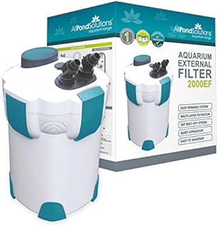 allpondsolutions 1000EF Aquarium External Fish Tank Water Filter for Coldwater, Tropical or Marine Aquariums, for Tanks Up to 400 Litres  Includes Filter Media, hose and Spray Bar - Full Kit.