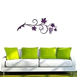 INDIGOS UG Etiqueta de la Pared f232 Vid Hermosa con la UVA con Sabor a Fruta 80x32 cm