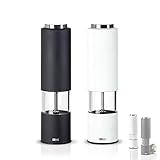 Art : Set mit elektrischer PfeffermÃ¼hle und Salzmühle mit Keramik Mahlwerk + LED Licht