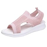Notinzo Sandalen Schuhe Keils Mesh Frauen offene heraus beiläufige atmungsaktive Komfort Frauen hohle Zehen Keile Damenschuhe 43