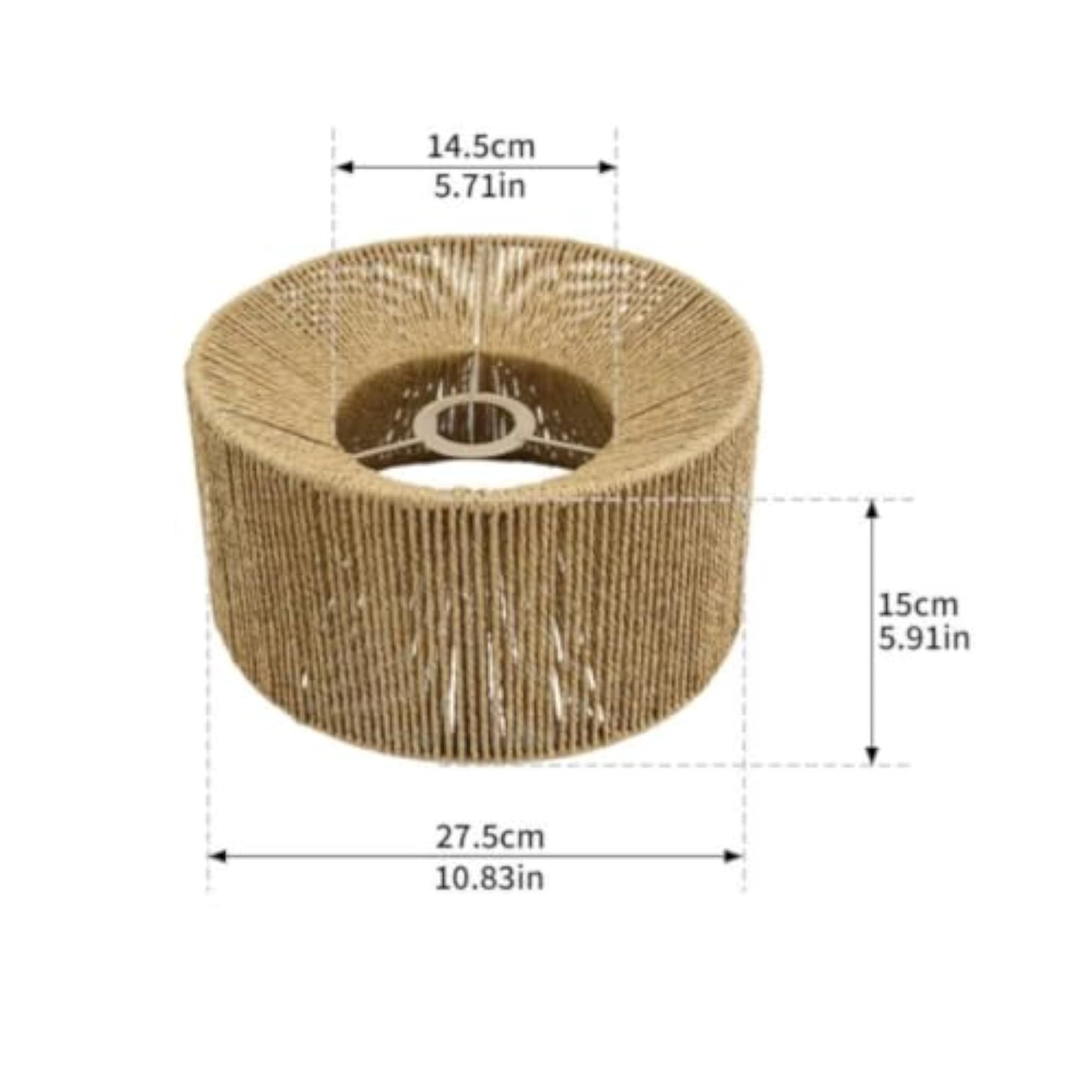 Woven Handwoven Paper Rope Shade Rustic Lampshade