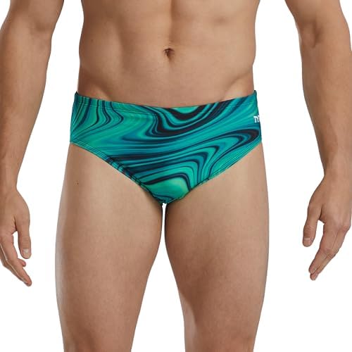 TYR Durafast Elite Racer Brief Swimsuit Bañador, Green Vitality, 48 para Hombre