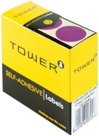 Tower C25 Self-Adhesive Colour Code 125 Labels, Purple