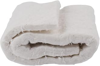 Calcium-Magnesium-Silicate Ceramic Fiber Fireplace Safety Blanket for Gel Burners & Fireboxes – High-Temp Flame-Stabilizing Insulation Pad, 1206°C Rated,(30X10X1CM)