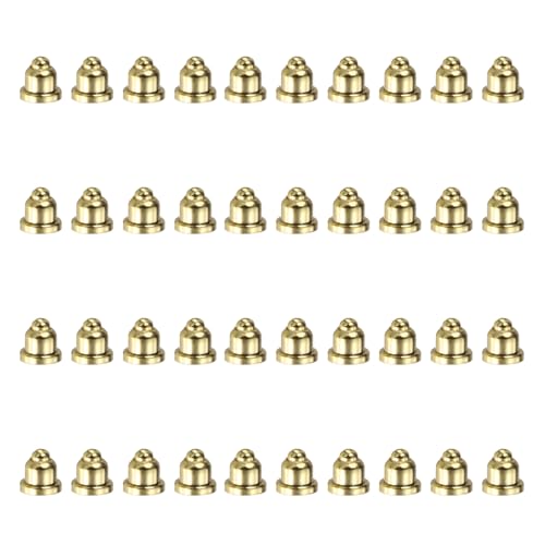 Image of sourcing map 40Pcs 2mm Gold Plated Spring Loaded PogoPins, Copper Header Thimble Current Test Pin Probes Connector Replacement