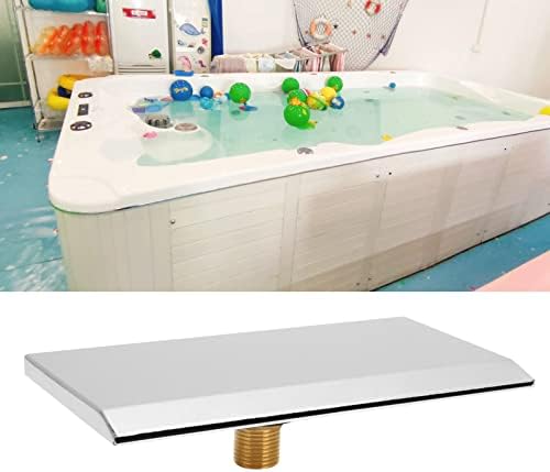 Hapivida Waterfall Spillway Blade G1/2 External Thread Pond Waterfall Cascade 19cm Stainless Steel Pool Fountain for Outdoor Garden Pool Water Features