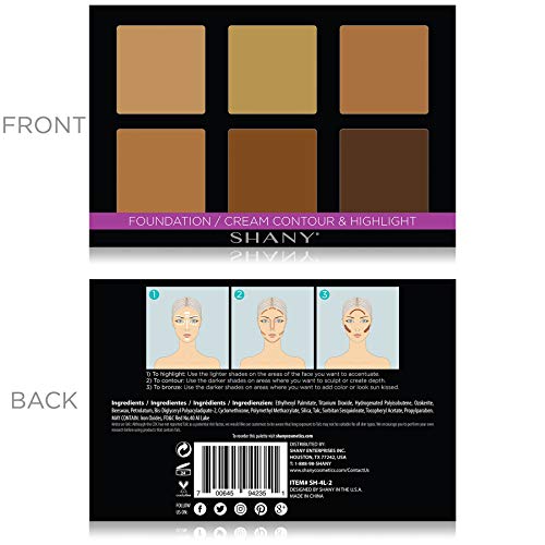 Shany Foundation/Cream Contour & Highlight Palette With Mirror - Layer 2 - Refill For The Contour And Highlight 4-Layer Makeup Kit #TOP2