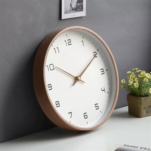 Reloj de pared cuadrado moderno de madera sólida miniatura 6