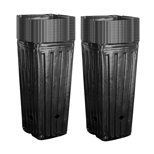 40 macetas Profundas para vivero, macetas de árbol de 20 cm de Alto, macetas Altas con Agujeros de Drenaje, macetas Profundas para Plantas de jardín de Interior y Exterior, Vegetales, Flores