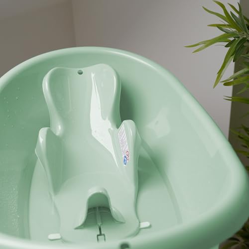 Thermobaby - Lettino Da Bagno Per Neonati - Daphne - Comodo, Regolabile E Compatto - Dalla Nascita Fino A 8 Mesi - 2 Ventose - Poco Ingombrante, Facile Da Staccare - Made In France - Verde Celadon - 5