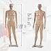 Mannequin Full Body Dress Form Sewing Male Adjustable Dress Model 73 inch Mannequin Stand Realistic Mannequin Display Head Dress Mannequin Clothing Form Metal Base Stand