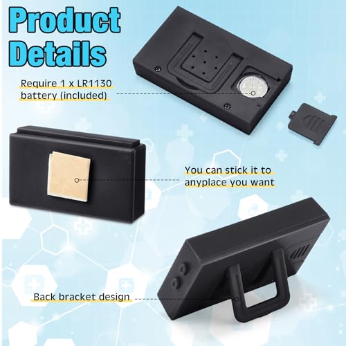 Image of Frienda 3 Pieces Mini Digital Clock Small Digital Clock Stick on Battery Operated Self Adhesive Bracket for Car Dashboard Fridge (White,Black,Red)