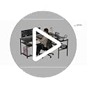 Image of L Shaped Office Desk with Storage Shelf | Wooden Study Table for Home | Computer Table for Home PC | Corner Workstation for Laptop & PC | Space Saving Office Setup | Black | 100 x 150 x 75 cm