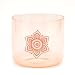 ENERGYSOUND Red Color Clear Design Flower C Root Chakra Quartz Crystal Singing Bowl 7 inch (C-45)