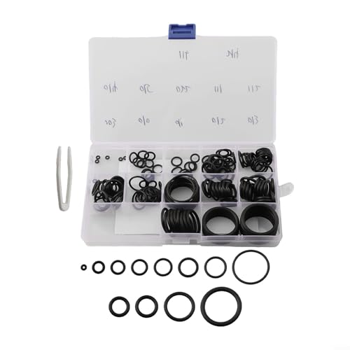 170 Pieces Scuba Diving Rubber Seal Tank Valve Hose Regulator Seal Rings Repair Kit,Black O-Ring Set for Diving Equipment Maintenance with Storage Box