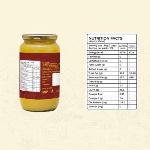 Image of LPURE A2 Cow Ghee | Desi Ghee in Glass Jar | Bilona Method | Grass-Fed | Curd-Churned | Cultured Ghee | Pure, Natural, Healthy | Keto-Friendly | Lab Tested (1000 Ml)