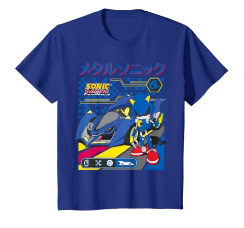 Sonic Racing CrossWorlds - Pedal to the Metal Sonic T-Shirt, Youth, Royal Blue, Small