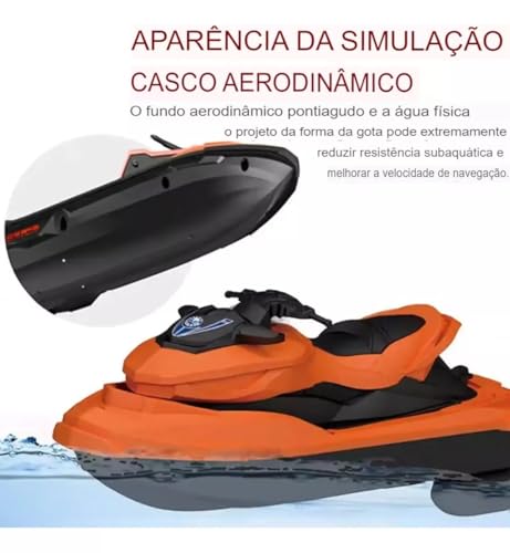 Kit 2 Jet Skis, Motos Aquáticas de Controle Remoto, Brinquedos para Piscinas e Lagos, Lanchas Rápida