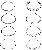 diadema zig zag Seguridad: cada banda para la cabeza viene con una cubierta protectora en 2 lados, sin causar daños a la cabeza, lo cual es seguro de usar en cualquier momento y en cualquier condición; Muy suave y cómodo, nunca te hará daño en la cabeza.