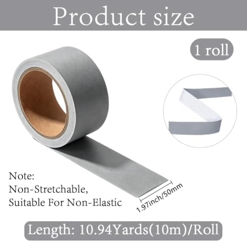 GORGECRAFT 10mx5cm High Visibility Reflective Heat Transfer Vinyl Tape — 사진 2