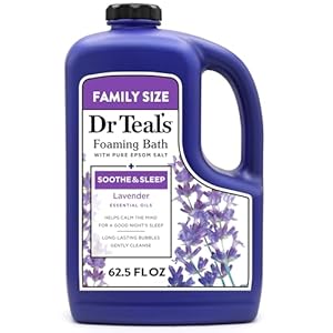 Dr Teal’s Foaming Bath with Pure Epsom Salt, Soothe & Sleep with Lavender, 62.5 fl oz