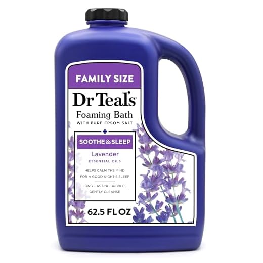 Dr Teal's Foaming Bath with Pure Epsom Salt, Soothe & Sleep with Lavender, 62.5 fl oz