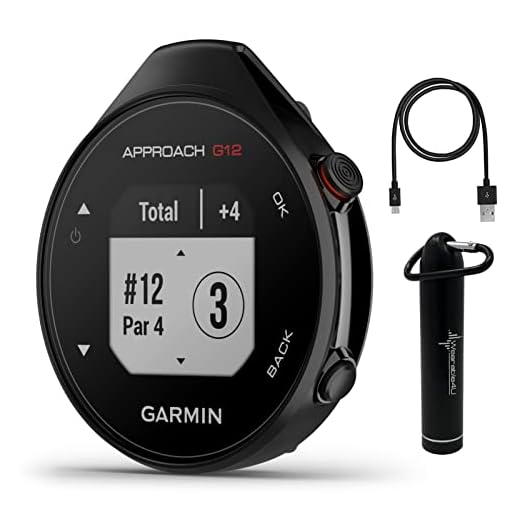 Garmin Apporoach G12 Premium GPS Golf Watch with Wearable4U e-Power Bundle