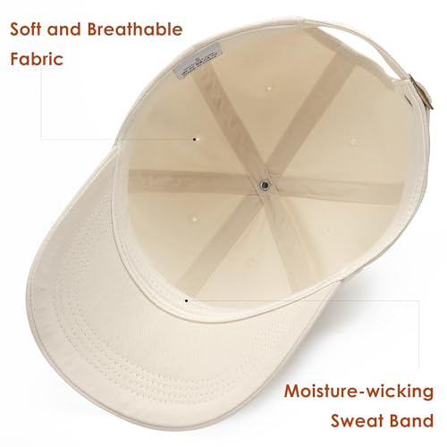 spxkd Baseball Cap for Men Women Washed Cotton Unstructured Baseball Hats Breathable Unisex Golf Dad Hat Beige — view 4