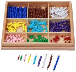 Adena Montessori Counting Beads Checker Board Beads Math Games & Teaching Numbers Counting Toys
