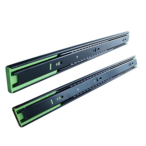 Image of Hoopever Heavy Duty Drawer Runners, 500mm Soft Close Drawer Runners Full Extension Industrial Drawer Slides 50KG Load Capacity Side Mount Ball Bearing Shelf Guide Rails Replacement Self Close 1 Pair