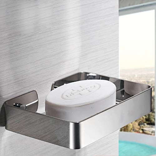 HONPHIER Soap Dish Holder for Bathroom Shower 304 Stainless Steel Soap Holder Saver Tray Wall Mounted Sponge Holder