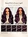 Beauty Forever Bye Bye Knots Black Cherry Loose Body Wave Glueless Wigs Human Hair Pre Plucked Pre Cut 7x5 Lace Front Drawstring Wig with Face Framing Layers Put on and Go Wig 180% Density 20inch