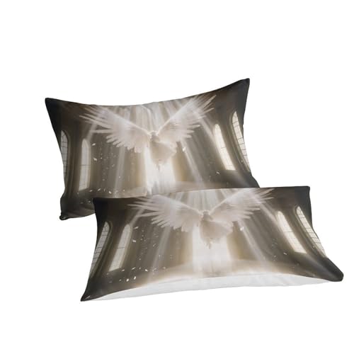 Parure de lit Jésus 200x200 cm en microfibre douce avec 2 taies d'oreiller