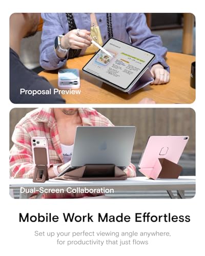 Image of MOFT Dynamic Folio Case for iPad Pro 12.9 inch (6th 2022 | 5th 2021 | 4th 2020), Slim Magnetic Stand Case with 20+ Viewing Angles, Auto Wake /Sleep, Ultra Thin, Peony