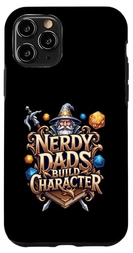 Nerdy Dads Build Character Funny RPG Dice Tabletop Gamer �X�}�z�P�[�X iPhone 11 Pro �p