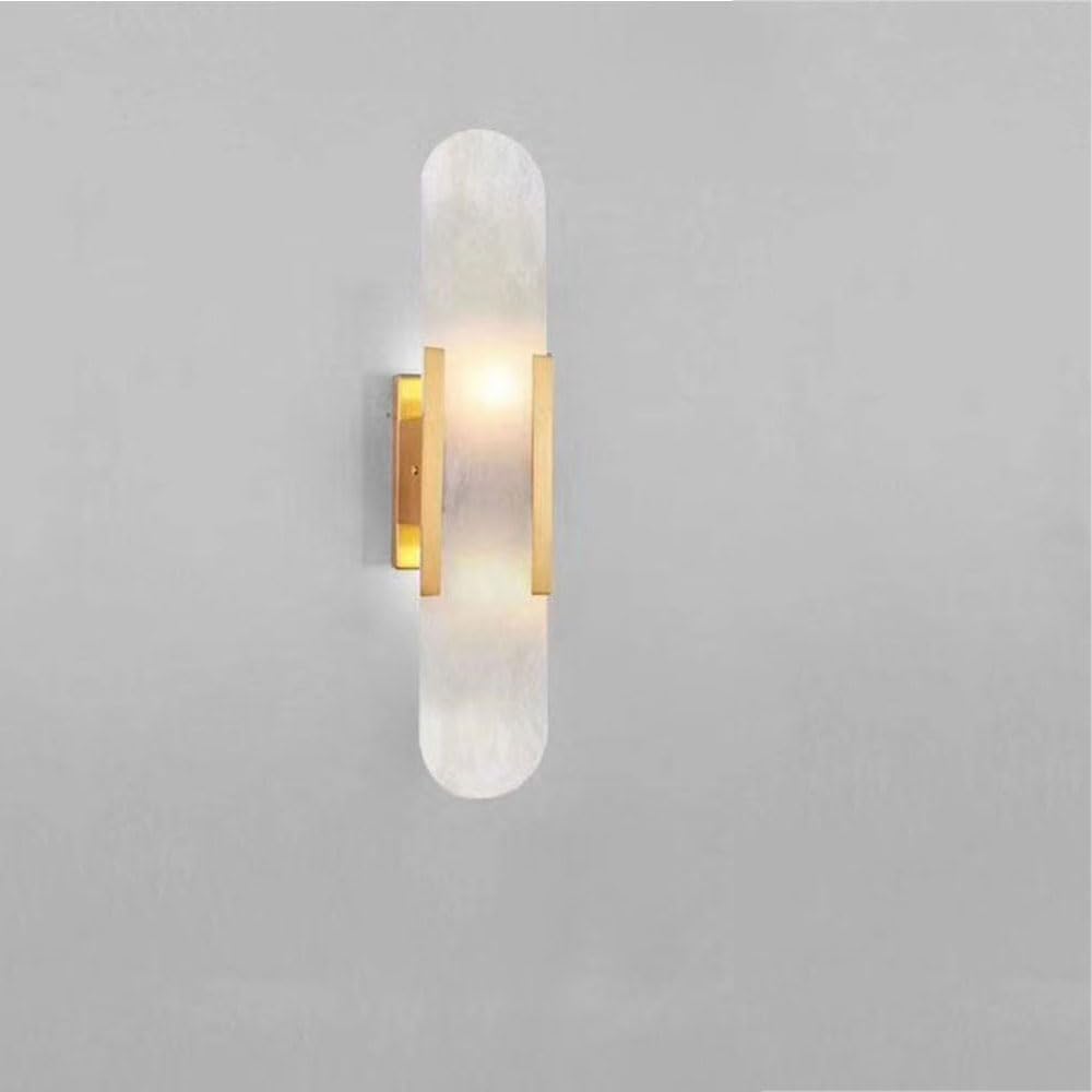 Cloud Marble Stone Wall Sconces Lamp Gold Metal Nordic Geometric Wall Mount Lights Indoor Wall Lighting Fixture for Living Room Hallway Home Decoration Modern Headboard Night Light
