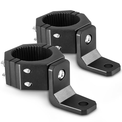 UNI-SHINE 2 Pack Whip Light Mounts Heavy-Duty 360 Adjustable UTV Whip Brackets Aluminum Alloy Flag Mounts for ATV Off-Road Vehicles Compatible with 1.75-2 Roll Bars & Light Bars