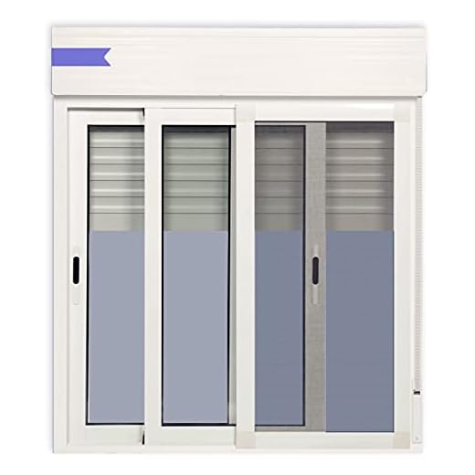 Ventanastock Ventana Aluminio 1000x1155 Corredera Con Persiana de PVC 2 hojas con Mosquitera