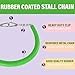 LEXNEL Stall Chain for Horses – 51 Inch Horse Stall Guard with Heavy-Duty Clips, Rubber Coated Stall Guard for Horse Stalls and Trailers (Hot Green)